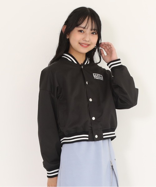 PINKHUNT（ピンクハント）の「PINKHUNT ピンクハント ショート丈スタジャン 0872K（ダウンジャケット/コート・キッズ・ホワイト/ブラック・120cm/130cm/140cm/150cm/160cm）」の6枚目の写真