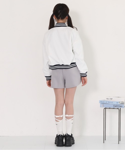 PINKHUNT（ピンクハント）の「PINKHUNT ピンクハント ショート丈スタジャン 0872K（ダウンジャケット/コート・キッズ・ホワイト/ブラック・120cm/130cm/140cm/150cm/160cm）」の9枚目の写真