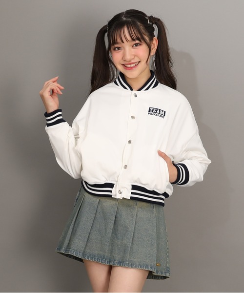 PINKHUNT（ピンクハント）の「PINKHUNT ピンクハント ショート丈スタジャン 0872K（ダウンジャケット/コート・キッズ・ホワイト/ブラック・120cm/130cm/140cm/150cm/160cm）」の16枚目の写真