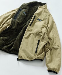 ルーズフィットフリースジャケット L 中綿 ベージュ レトロ メンズレディース① ルーズフィットフリースジャケット L あぶ 中綿 ベージュ レトロ