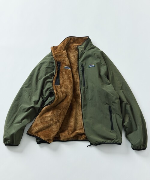 限定展開 リラックスフィット ナイロン フリース リバーシブル