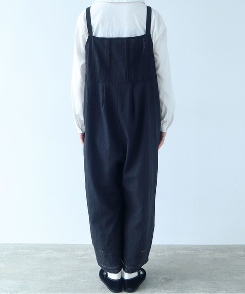 bulle de savon（ビュルデサボン）の「《early spring》lace patchwork サロペット（サロペット/オーバーオール・レディース・ブラック/ホワイト・FREE）」の15枚目の写真