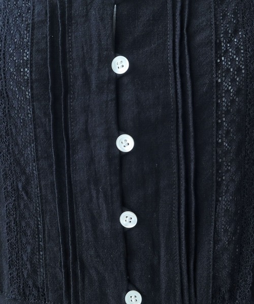 bulle de savon（ビュルデサボン）の「《early spring》lace patchwork サロペット（サロペット/オーバーオール・レディース・ブラック/ホワイト・FREE）」の22枚目の写真