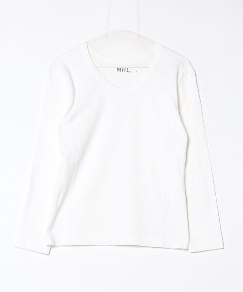 MHL.(エムエイチエル)の「DRY BASIC JERSEY TOP(Tシャツ/カットソー・レディース・ブラック/ホワイト・2)」の7枚目の写真