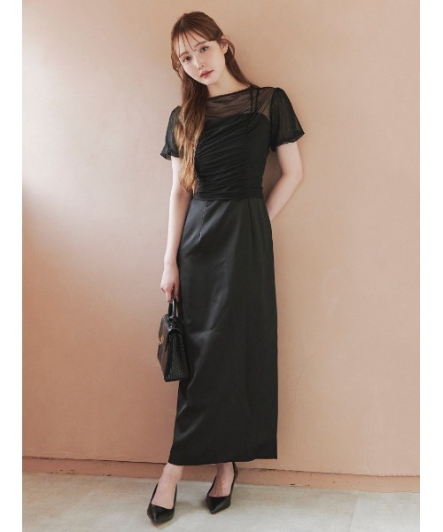 Stylevoice for xxx（スタイルヴォイスフォー）の「＜木村りかこさんコラボ＞シアーギャザーパフトップス＆ハイネックカットソーセット（Tシャツ/カットソー・レディース・ベージュ/ブラック/ホワイト・F）」の17枚目の写真