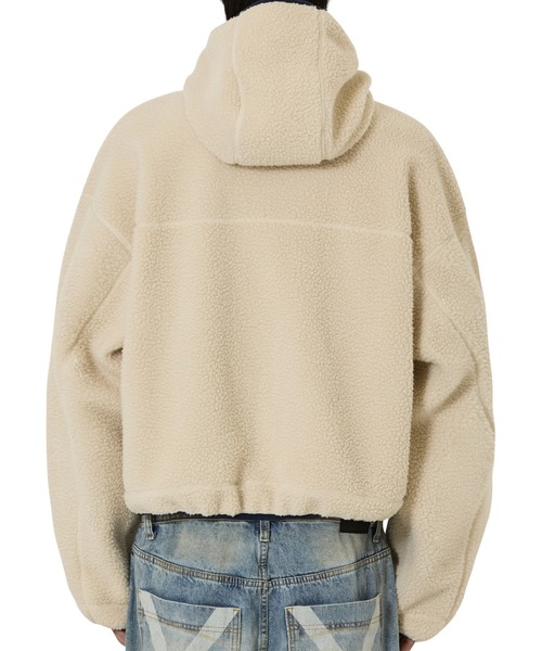 OY(オーワイ)の「『OY/オーワイ』CROP FLEECE HOODIE JACKET/クロップフリースフードジャケット(その他アウター・レディース・アイボリー/ブラック・L)」の9枚目の写真