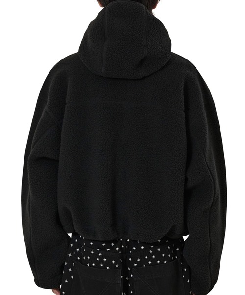 OY(オーワイ)の「『OY/オーワイ』CROP FLEECE HOODIE JACKET/クロップフリースフードジャケット(その他アウター・レディース・アイボリー/ブラック・L)」の5枚目の写真