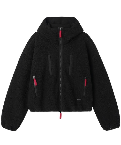 OY(オーワイ)の「『OY/オーワイ』CROP FLEECE HOODIE JACKET/クロップフリースフードジャケット(その他アウター・レディース・アイボリー/ブラック・L)」の14枚目の写真
