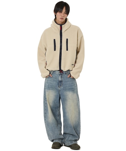 OY(オーワイ)の「『OY/オーワイ』CROP FLEECE HOODIE JACKET/クロップフリースフードジャケット(その他アウター・レディース・アイボリー/ブラック・L)」の12枚目の写真