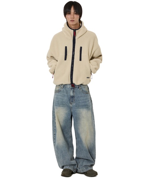 OY(オーワイ)の「『OY/オーワイ』CROP FLEECE HOODIE JACKET/クロップフリースフードジャケット(その他アウター・レディース・アイボリー/ブラック・L)」の13枚目の写真