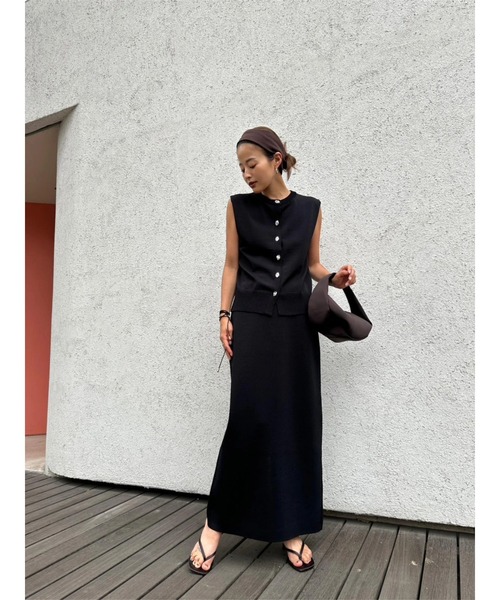 TRUNC（トランクエイティーエイト）の「Metal button Knit Vest（ベスト・レディース・ブラック/ブラウン・FREE）」の8枚目の写真