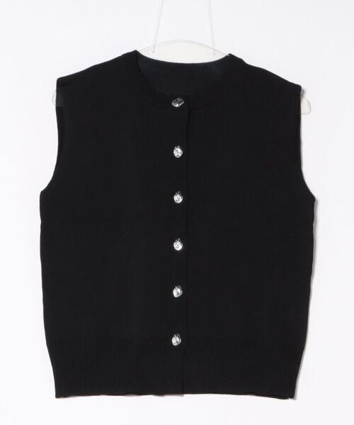 TRUNC（トランクエイティーエイト）の「Metal button Knit Vest（ベスト・レディース・ブラック/ブラウン・FREE）」の5枚目の写真