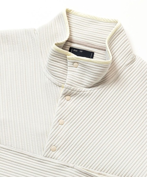 meanswhile(ミーンズワイル)の「Uneven Fabric P/O Jersey(ジャージ・メンズ・ベージュ系その他/ネイビー/オフホワイト・2(M)/1(S))」の5枚目の写真