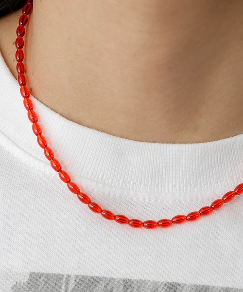 emesuelee(エメスーリー)の「クリアビーズネックレス(ネックレス・レディース・グリーン/レッド/ブラウン/ブラック/ホワイト・フリー)」の5枚目の写真