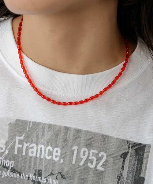 emesuelee(エメスーリー)の「クリアビーズネックレス(ネックレス・レディース・グリーン/レッド/ブラウン/ブラック/ホワイト・フリー)」の13枚目の写真