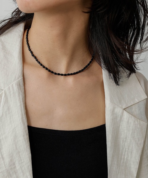 emesuelee(エメスーリー)の「クリアビーズネックレス(ネックレス・レディース・グリーン/レッド/ブラウン/ブラック/ホワイト・フリー)」の8枚目の写真