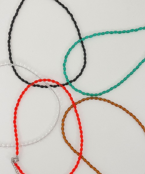 emesuelee(エメスーリー)の「クリアビーズネックレス(ネックレス・レディース・グリーン/レッド/ブラウン/ブラック/ホワイト・フリー)」の14枚目の写真