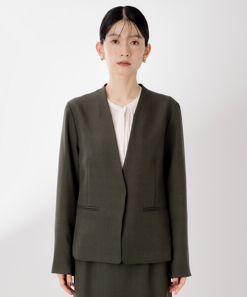 ザ ショップ ティーケー（THE SHOP TK）/ビジネスノーカラージャケット【セットアップ可洗える】CAVIANシリーズ セール】ビジネスノーカラージャケット【セットアップ可/洗える