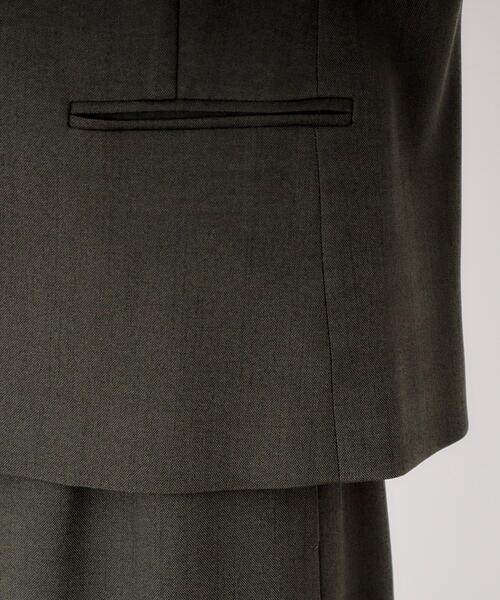 THE SHOP TK （ザ ショップ ティーケー ）の「ビジネスノーカラージャケット【セットアップ可/洗える】/CAVIANシリーズ（ノーカラージャケット・レディース・スミクロ/チャコールグレー・13/12）」の6枚目の写真