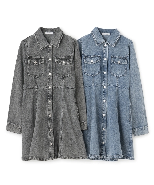 denim ワンピース セール】デニムシャツワンピース（シャツワンピース