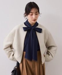 VIS | 合皮パイピングキルトアソートブルゾン(ブルゾン)