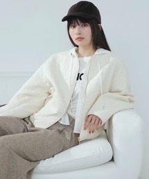 VIS（ビス）の「合皮パイピングブルゾン（ブルゾン）」