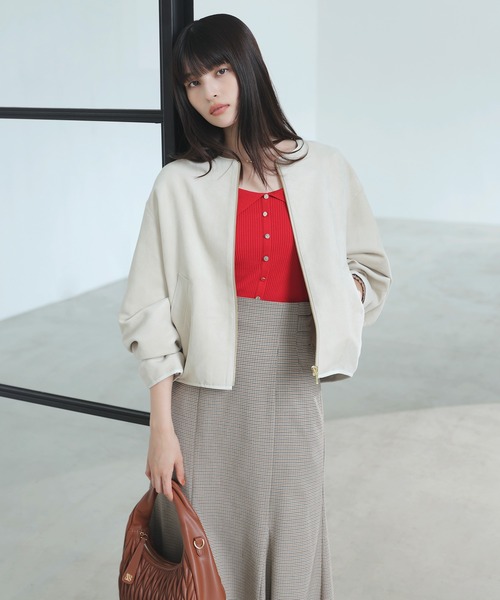 完売品【定価22,000円】パイピング デザイン ジップ ブルゾン 試着のみ SHIPS（シップス）の「〈手洗い可能〉パイピング デザイン