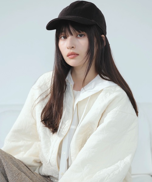 VIS(ビス)の「合皮パイピングキルトアソートブルゾン(ブルゾン・レディース・ブラック/ベージュ/オフホワイト・FREE)」の10枚目の写真