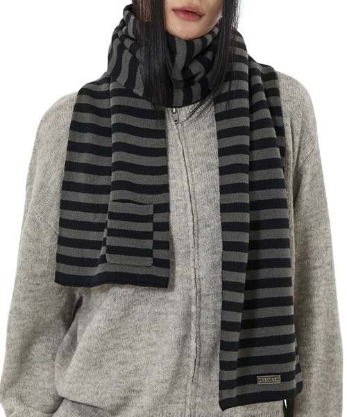 OY/オーワイ』STRIPE POCKET MUFFLER/ストライプポケット