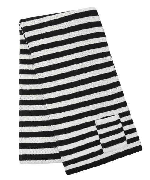 OY（オーワイ）の「『OY/オーワイ』STRIPE POCKET MUFFLER/ストライプポケットマフラー（マフラー・レディース・ホワイト/ブラック・FREE）」の6枚目の写真