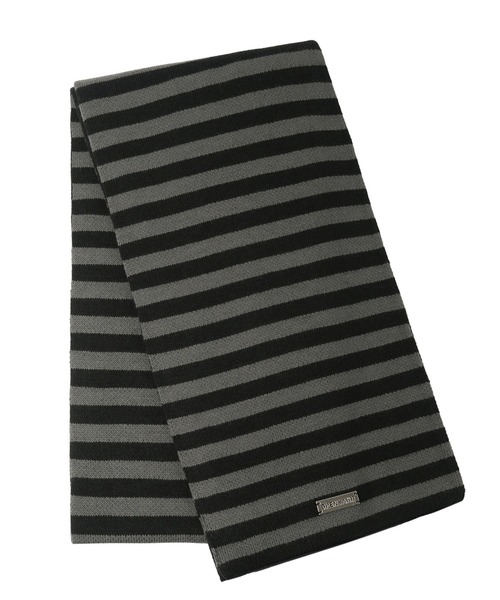 OY（オーワイ）の「『OY/オーワイ』STRIPE POCKET MUFFLER/ストライプポケットマフラー（マフラー・レディース・ホワイト/ブラック・FREE）」の3枚目の写真