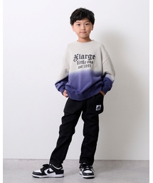 バックロゴカットデニムテーパードパンツ