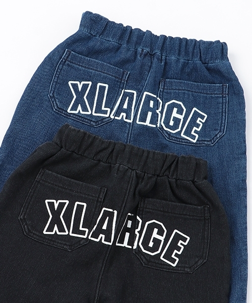 XLARGE KIDS（エクストララージキッズ）の「バックロゴカットデニムテーパードパンツ（デニムパンツ・キッズ・ブルー/ブラック・120cm/140cm/110cm/100cm/130cm/90cm）」の10枚目の写真