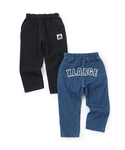 XLARGE KIDS（エクストララージキッズ）の「バックロゴカットデニムテーパードパンツ（デニムパンツ・キッズ・ブルー/ブラック・120cm/140cm/110cm/100cm/130cm/90cm）」の12枚目の写真