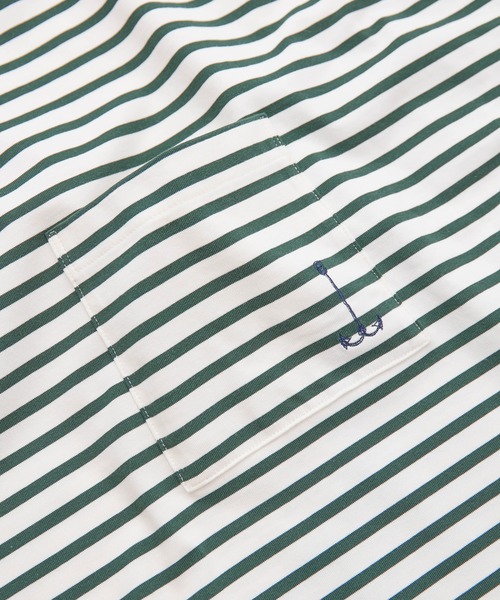 LA MARINE FRANCAISE（マリン フランセーズ）の「スタンドカラーポケットプルオーバー（Tシャツ/カットソー・レディース・グリーン/ベージュ/ブラック・FREE）」の5枚目の写真