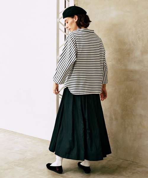 LA MARINE FRANCAISE（マリン フランセーズ）の「スタンドカラーポケットプルオーバー（Tシャツ/カットソー・レディース・グリーン/ベージュ/ブラック・FREE）」の12枚目の写真