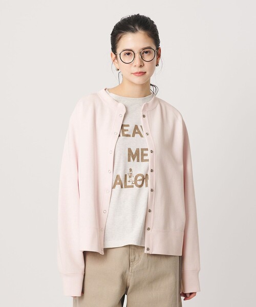 BEAUTY&YOUTH UNITED ARROWS(ビューティーアンドユースユナイテッドアローズ)の「ダブルフェイス リングボタンカーディガン2 ウォッシャブル(カーディガン/ボレロ・レディース・ブラック/オフホワイト/グレー系/ライトピンク・M/S)」の4枚目の写真