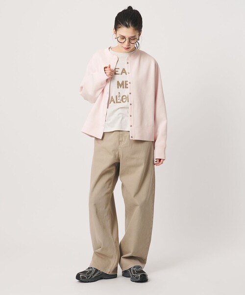 BEAUTY&YOUTH UNITED ARROWS(ビューティーアンドユースユナイテッドアローズ)の「ダブルフェイス リングボタンカーディガン2 ウォッシャブル(カーディガン/ボレロ・レディース・ブラック/オフホワイト/グレー系/ライトピンク・M/S)」の7枚目の写真