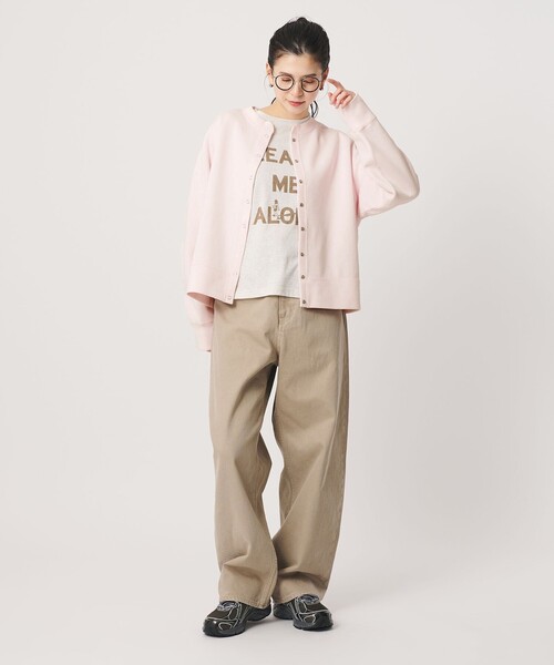 BEAUTY&YOUTH UNITED ARROWS(ビューティーアンドユースユナイテッドアローズ)の「ダブルフェイス リングボタンカーディガン2 ウォッシャブル(カーディガン/ボレロ・レディース・ブラック/オフホワイト/グレー系/ライトピンク・M/S)」の6枚目の写真