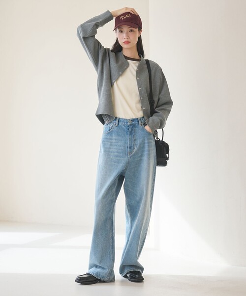 BEAUTY&YOUTH UNITED ARROWS（ビューティーアンドユースユナイテッドアローズ）の「ダブルフェイス リングボタンカーディガン ウォッシャブル（カーディガン/ボレロ・レディース・ブラック/オフホワイト/グレー系/ライトピンク・M/S）」の18枚目の写真