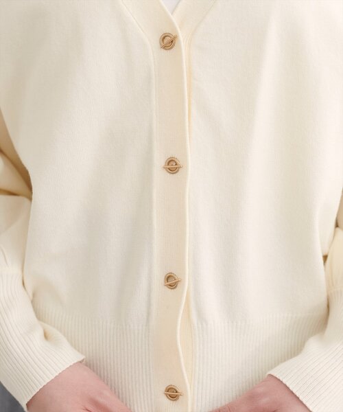 natural couture（ナチュラルクチュール）の「ハトメバーベーシックカーディガン（カーディガン/ボレロ・レディース・ネイビー/ボルドー/グレー/オフホワイト/グレイッシュベージュ/ブラック・FREE）」の20枚目の写真