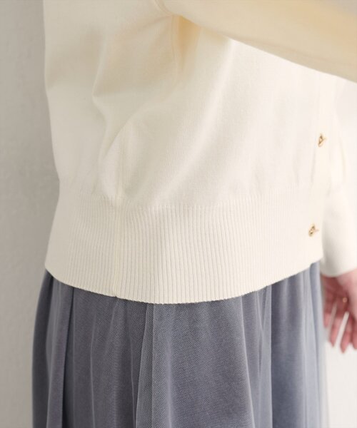 natural couture（ナチュラルクチュール）の「ハトメバーベーシックカーディガン（カーディガン/ボレロ・レディース・ネイビー/ボルドー/グレー/オフホワイト/グレイッシュベージュ/ブラック・FREE）」の21枚目の写真