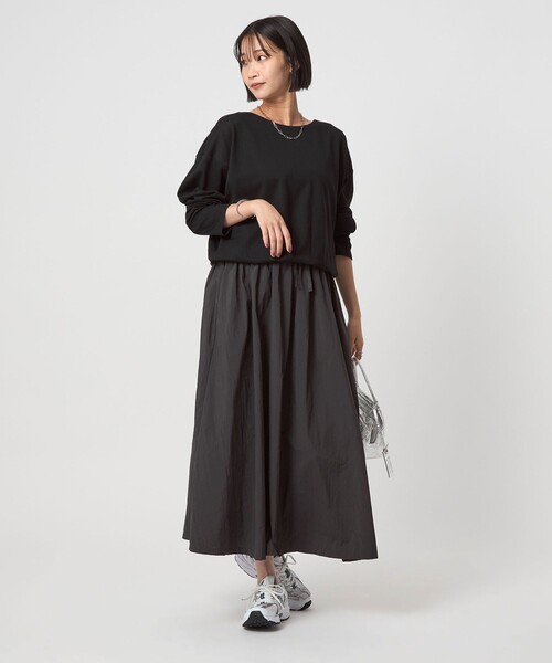 ダブ セール】カット コンビ タフタ フレア ワンピース（ワンピース