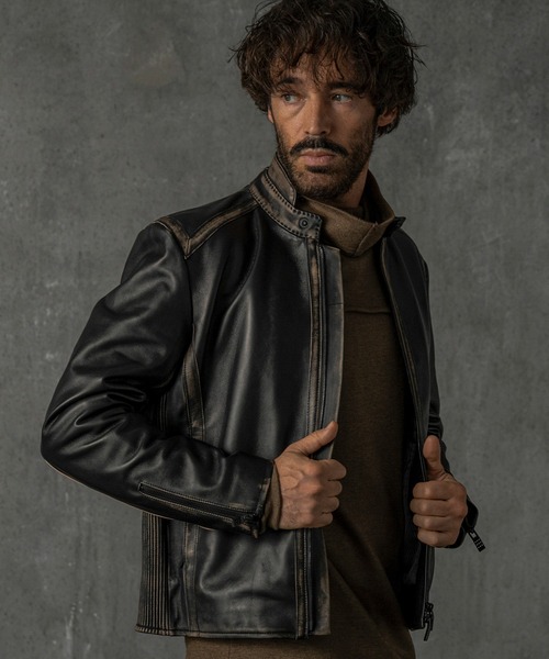 セール中！　C DIEM(カルペディエム) ライダース　M ベージュ新品タグ付き C DIEM（カルペディエム） レザー ネオシングル ライダース2