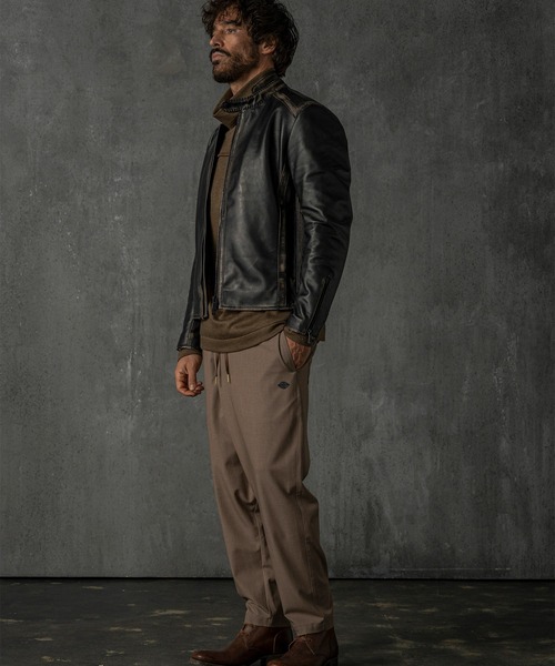 C DIEM（カルペディエム）の「C DIEM(カルペディエム)ヴィンテージライク ダブルスタンドカラー シングルライダースジャケット（ライダースジャケット・メンズ・ブラック・XL/L/M）」の7枚目の写真