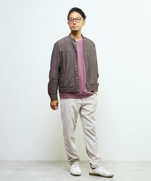MEN'S MELROSE(メンズメルローズ)の「マーセライズドスムース クルーネックロングスリーブTシャツ(Tシャツ/カットソー・メンズ・スミクロ/ホワイト/ボルドー・4/2/3)」の8枚目の写真