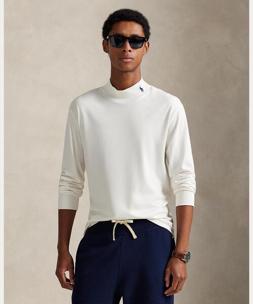 ソフト コットン モックネック シャツ（Tシャツ/カットソー）｜POLO