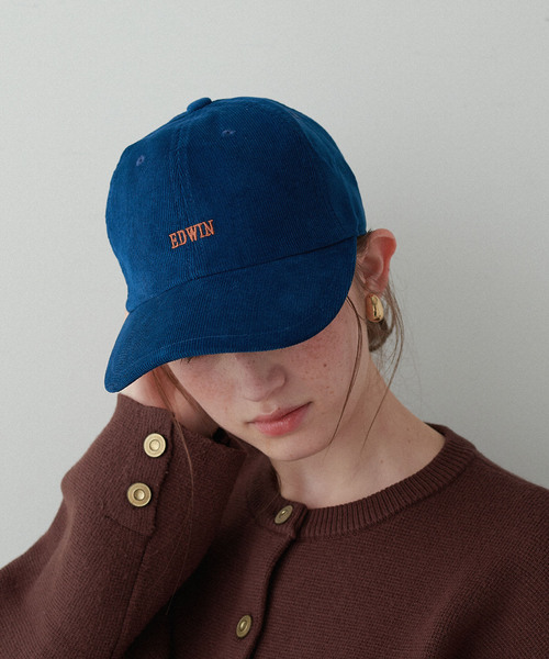 HAT MIKKE(ハットミッケ)の「【EDWIN/エドウィン】コーデュロイ刺しゅうキャップ(キャップ・レディース・グリーン/ピンク/ブラウン/ベージュ/キナリ/ブルー/ブラック/オレンジ・フリー)」の9枚目の写真