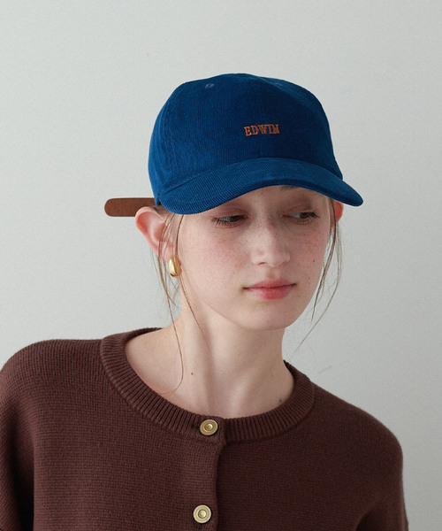 HAT MIKKE(ハットミッケ)の「【EDWIN/エドウィン】コーデュロイ刺しゅうキャップ(キャップ・レディース・グリーン/ピンク/ブラウン/ベージュ/キナリ/ブルー/ブラック/オレンジ・フリー)」の10枚目の写真