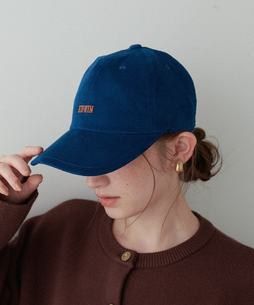 HAT MIKKE(ハットミッケ)の「【EDWIN/エドウィン】コーデュロイ刺しゅうキャップ(キャップ・レディース・グリーン/ピンク/ブラウン/ベージュ/キナリ/ブルー/ブラック/オレンジ・フリー)」の11枚目の写真